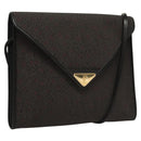 SAINT LAURENT Shoulder Bag Canvas Purple Gold Auth sw211-1