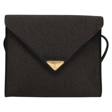 SAINT LAURENT Shoulder Bag Canvas Purple Gold Auth sw211 - 0