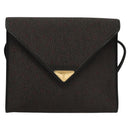 SAINT LAURENT Shoulder Bag Canvas Purple Gold Auth sw211-13