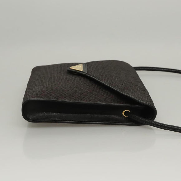 SAINT LAURENT Shoulder Bag Canvas Purple Gold Auth sw211