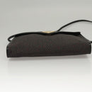 SAINT LAURENT Shoulder Bag Canvas Purple Gold Auth sw211-5