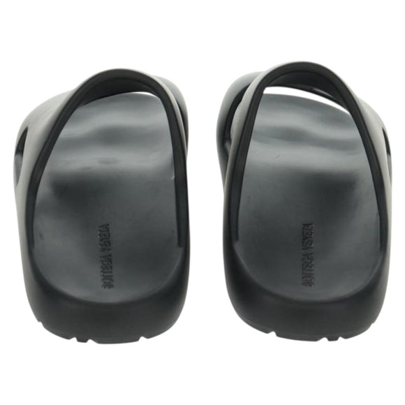 BOTTEGA VENETA Band Slide Sandals Rubber 41 Black Auth SW2112SM