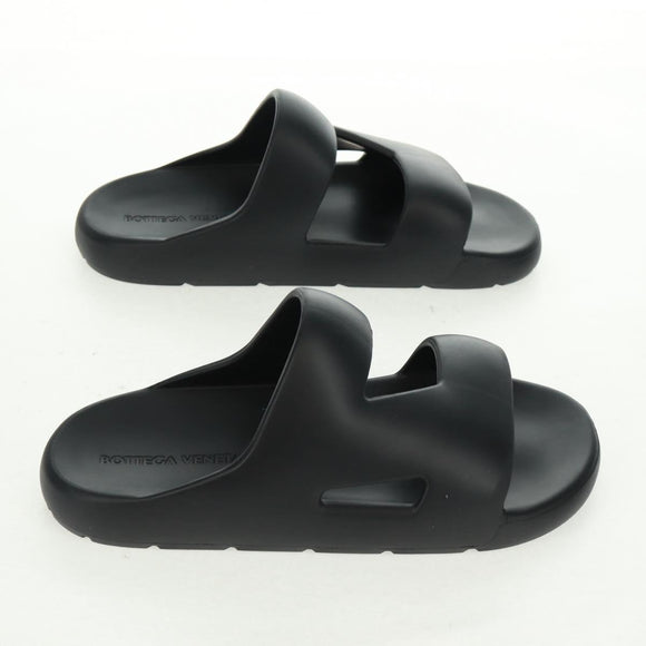 BOTTEGA VENETA Band Slide Sandals Rubber 41 Black Auth SW2112SM