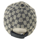 GUCCI GG Canvas Sherry Line Cap XL Navy Red 200035 Auth SW2118V-2