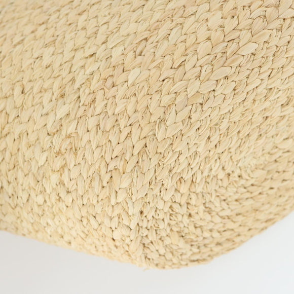 PRADA Large Tote Bag Raffia Beige Auth SW2119SAM