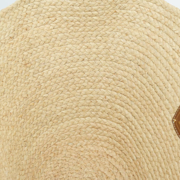 PRADA Large Tote Bag Raffia Beige Auth SW2119SAM