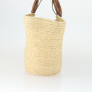 PRADA Large Tote Bag Raffia Beige Auth SW2119SAM-4