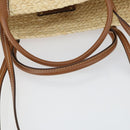 PRADA Large Tote Bag Raffia Beige Auth SW2119SAM-9