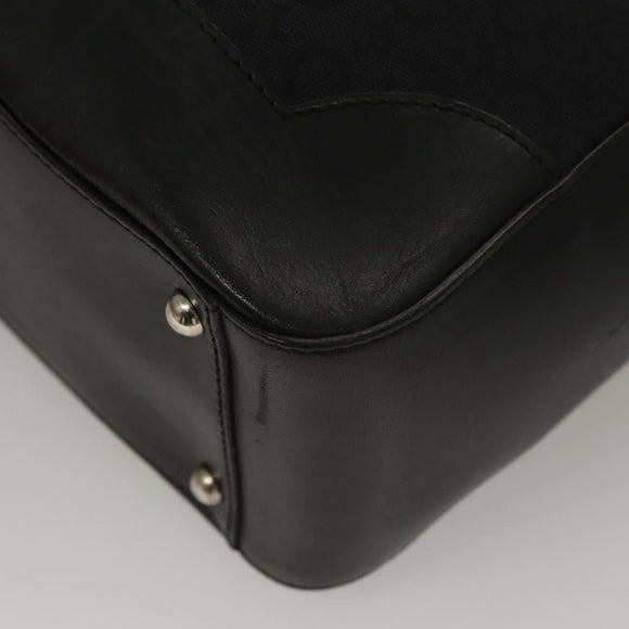 CELINE C Macadam Canvas Hand Bag Black Auth sw212