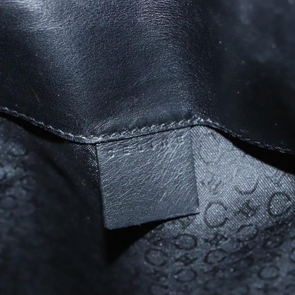 CELINE C Macadam Canvas Hand Bag Black Auth sw212