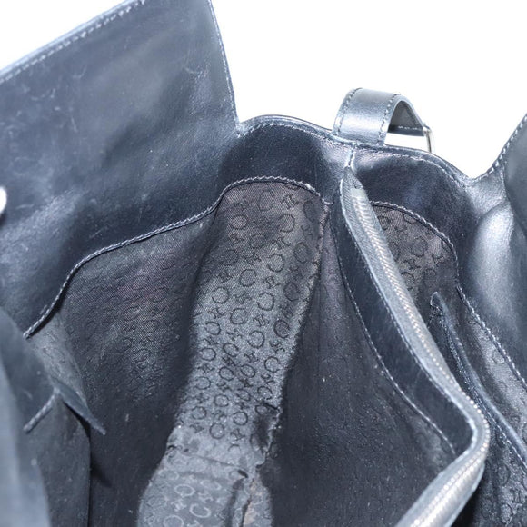 CELINE C Macadam Canvas Hand Bag Black Auth sw212