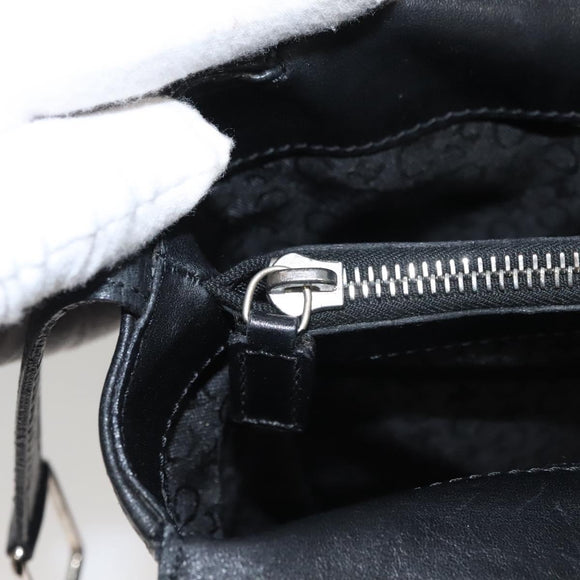 CELINE C Macadam Canvas Hand Bag Black Auth sw212