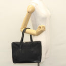 CELINE C Macadam Canvas Hand Bag Black Auth sw212-25