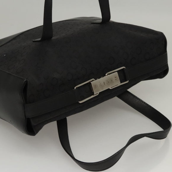 CELINE C Macadam Canvas Hand Bag Black Auth sw212