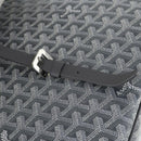 GOYARD Herringbone Capecian MM Bag PVC Leather Gray Silver Auth SW2120SM-18