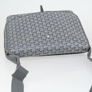 GOYARD Herringbone Capecian MM Bag PVC Leather Gray Silver Auth SW2120SM-6