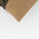 FENDI Zucca Canvas Shoulder Bag Black Brown Silver Auth SW2121SAM-16