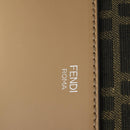 FENDI Zucca Canvas Shoulder Bag Black Brown Silver Auth SW2121SAM-17
