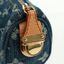 LOUIS VUITTON Monogram Denim Trousse Speedy GM Pouch Blue M95081 Auth SW2123SAV-17