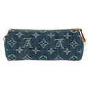 LOUIS VUITTON Monogram Denim Trousse Speedy GM Pouch Blue M95081 Auth SW2123SAV-2