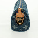 LOUIS VUITTON Monogram Denim Trousse Speedy GM Pouch Blue M95081 Auth SW2123SAV-4