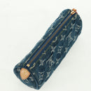 LOUIS VUITTON Monogram Denim Trousse Speedy GM Pouch Blue M95081 Auth SW2123SAV-5