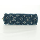 LOUIS VUITTON Monogram Denim Trousse Speedy GM Pouch Blue M95081 Auth SW2123SAV-6