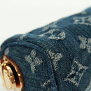 LOUIS VUITTON Monogram Denim Trousse Speedy GM Pouch Blue M95081 Auth SW2123SAV-7
