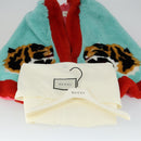 GUCCI Tiger Coat Poncho Jacket Fur Peppermint Auth SW2126SM-12