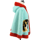 GUCCI Tiger Coat Poncho Jacket Fur Peppermint Auth SW2126SM-4