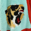 GUCCI Tiger Coat Poncho Jacket Fur Peppermint Auth SW2126SM-5