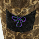 GUCCI GG Canvas Fur Coat Teddy Bear Applique Jacket Brown Auth SW2127SM-5