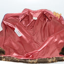 GUCCI GG Canvas Fur Coat Teddy Bear Applique Jacket Brown Auth SW2127SM-8