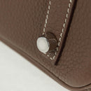 HERMES Birkin 30 Hand Bag Leather Silver Etope Auth SW2129SM-18