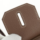 HERMES Birkin 30 Hand Bag Leather Silver Etope Auth SW2129SM-26