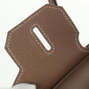 HERMES Birkin 30 Hand Bag Leather Silver Etope Auth SW2129SM-28