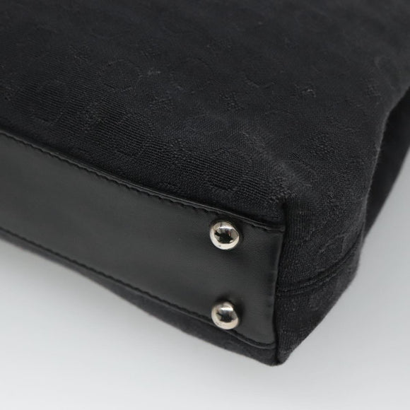 CELINE C Macadam Canvas Hand Bag Black Auth sw213