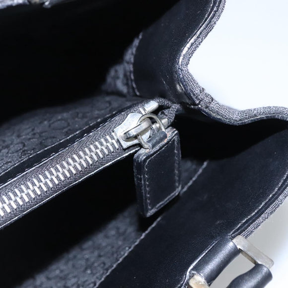 CELINE C Macadam Canvas Hand Bag Black Auth sw213