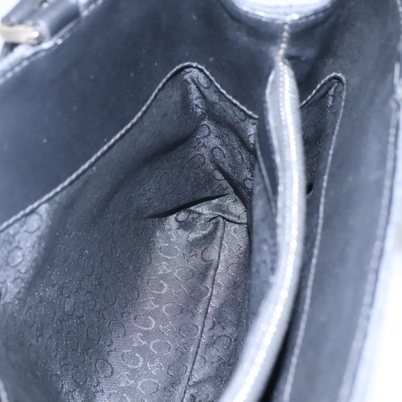 CELINE C Macadam Canvas Hand Bag Black Auth sw213