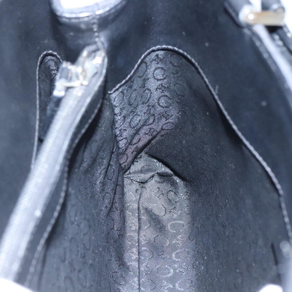 CELINE C Macadam Canvas Hand Bag Black Auth sw213