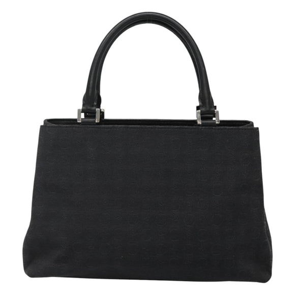 CELINE C Macadam Canvas Hand Bag Black Auth sw213