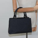 CELINE C Macadam Canvas Hand Bag Black Auth sw213-22