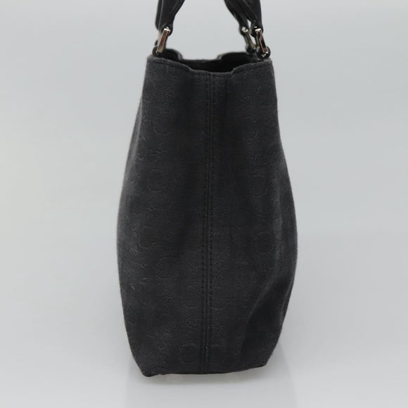 CELINE C Macadam Canvas Hand Bag Black Auth sw213