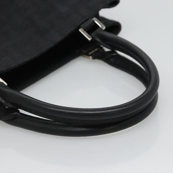 CELINE C Macadam Canvas Hand Bag Black Auth sw213
