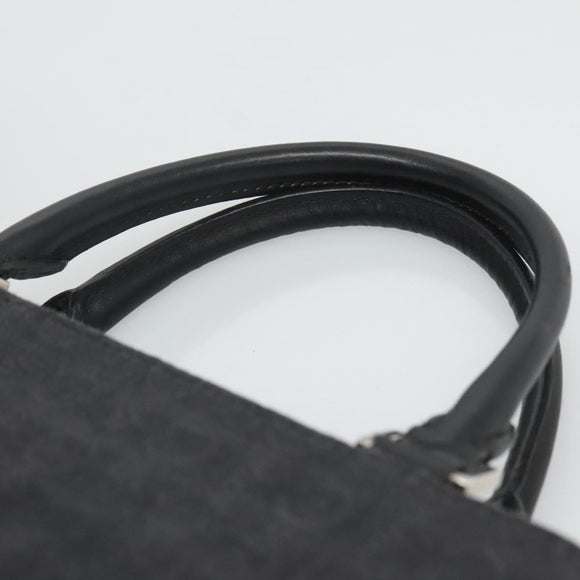 CELINE C Macadam Canvas Hand Bag Black Auth sw213