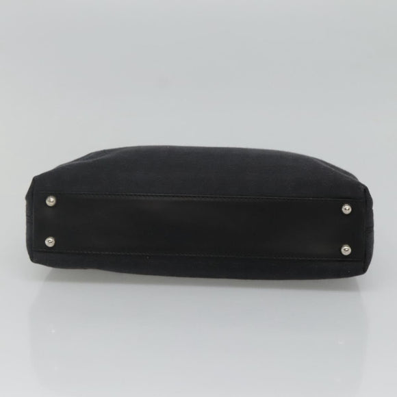 CELINE C Macadam Canvas Hand Bag Black Auth sw213