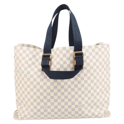 LOUIS VUITTON Damier Azur Plan Soleil Cabas GM Tote Bag N41180 LV Auth SW2130SM - 0