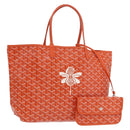 GOYARD Herringbone Saint Louis PM Tote Bag PVC Orange Auth SW2131SM-1