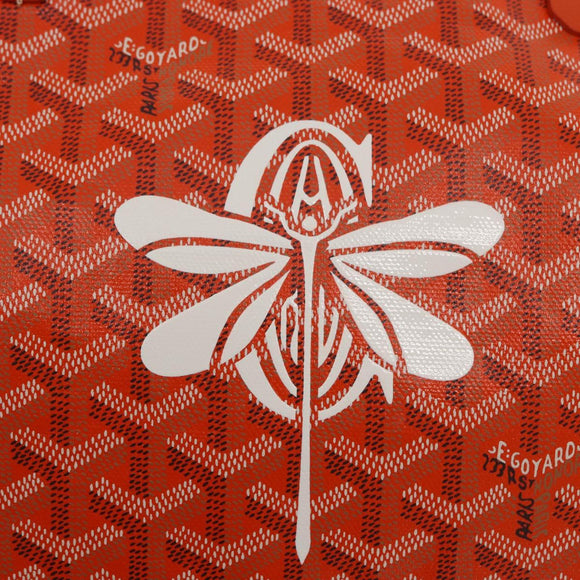 GOYARD Herringbone Saint Louis PM Tote Bag PVC Orange Auth SW2131SM