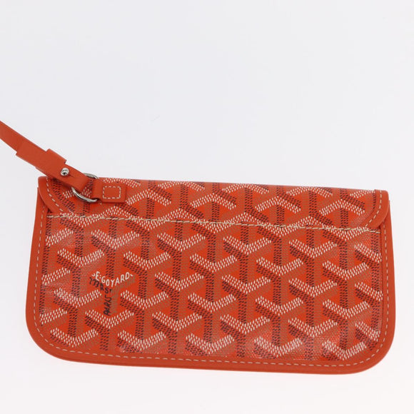GOYARD Herringbone Saint Louis PM Tote Bag PVC Orange Auth SW2131SM